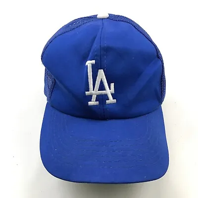 VINTAGE Los Angeles Dodgers Hat Cap Snapback Blue White Adjustable MLB Baseball • $16.89