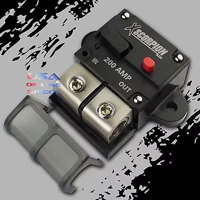 200A Amp Manual Reset Inline Circuit Breaker Platinum Terminal Block Marine Auto • $24.95