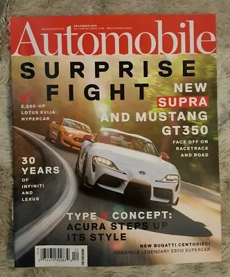 Automobile December 2019 Surprise Fight New Supra And Mustang GT 350  Magazine  • $9.75