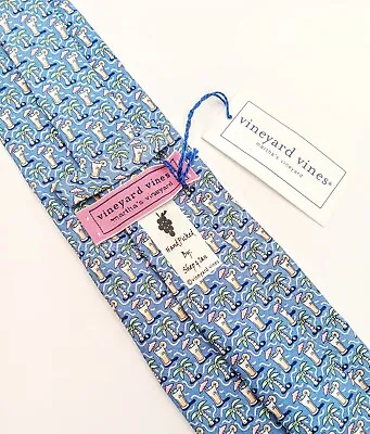 🇺🇸 Vineyard Vines Nwt Men's Silk Tie Made In USA Blue 58X3.5 MSRP $85 • $47.59