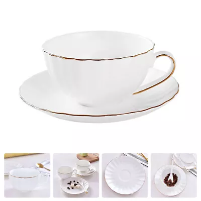 Porcelain Cappuccino Cup & Saucer Set - Espresso Mug • £16.48