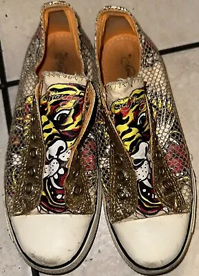 Vintage Ed Hardy TIGER Theme Womens Slip On Shoes (Size 6) • $16