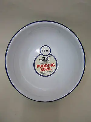 Falcon Enamel Round White Pudding Cereal Bowl Basin 16cm • £9.49