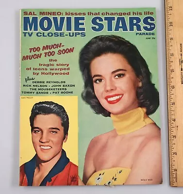Gossip Entertainment Movie Stars Magazine June 1958 Elvis Natalie Wood • $17.99