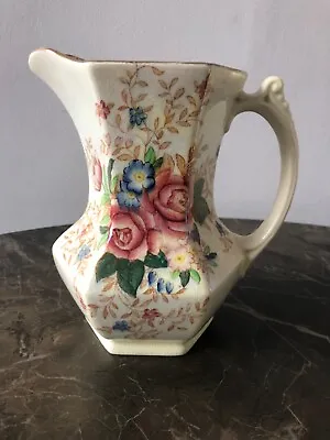 Vintage Maling Rosalind Lustre Gilt Floral Ceramic Fruit Bowl • £9.99