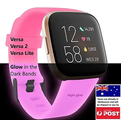 $9.95 • Buy Moon Glow Silicone Watch Strap Wrist Band For Fitbit Versa / Versa 2 / Lite