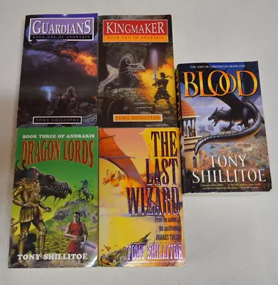 5x Tony Shillitoe Novels Blood The Last Wizard Kingmaker Guardians & Dragon.. • $60