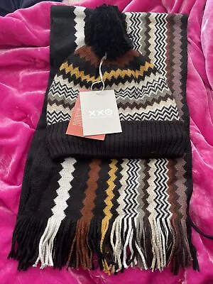 New Missoni For Target Zig Zag Scarf & Pom Pom Hat Set Limited Edition • $45