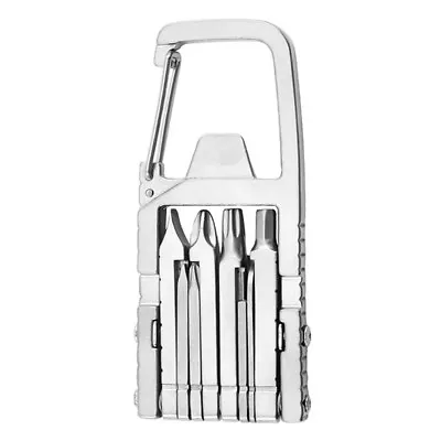 12 In 1 Keychain Multitool Screwdriver Bit Folding Multi Tool Bottle Opener Gift • £10.59