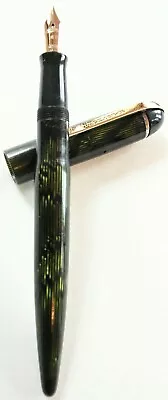 Vintage Wahl-eversharp Skyline Green/moire Fountain Pen-look ! • £140.15