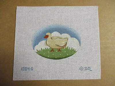 Hannah Rose Melissa Shirley Handpainted Needlepoint Canvas Duck Easter Egg 24 M • $38