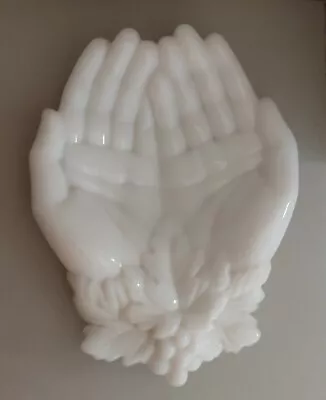 Vintage Westmoreland Milk Glass Open Hands Trinket Soap Candy Dish • $22