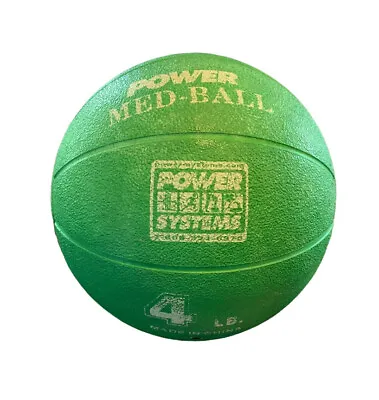 Power Med-Ball 4 LBS Workout Medicine Ball Green Power Systems • $19.99