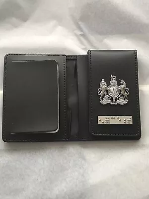ID Holder / Warrant Card Wallet With U.K. Coat Of Arms & Braille Bar • £24.99