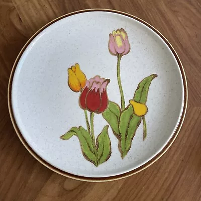 Mikasa Stoneware Japan 70s Natural Beauty Collection Tulip  Time Dinner Plate • $24.99