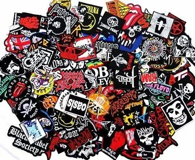 Random Lot Of Rock Band Patches Iron On Music Punk Roll Heavy Metal Sew Set • $45.32