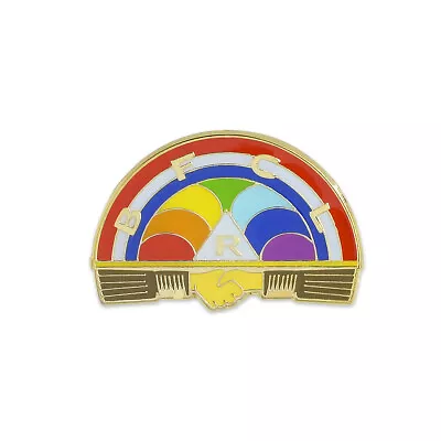 Rainbow Girls Masonic Lapel Pin - [Red & Blue][1'' Wide] • $9.99
