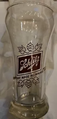 Vintage Schlitz Tapper Glass *The Beer That Made Milwaukee Famous*  5-5/8  • $14