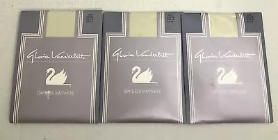 Gloria Vanderbilt Day Sheer Pantyhose Size A Off White Lot Of 3 • $5.99