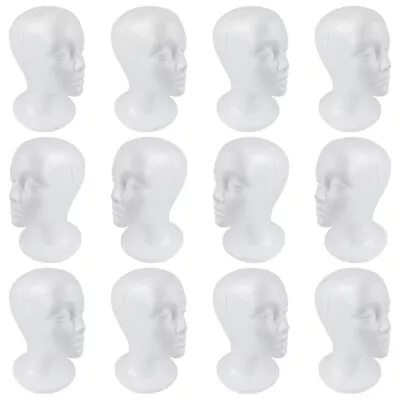 SHANY Styrofoam Model Heads/Hat Wig Foam Mannequin - 11  Round Base - 12 Pieces • $79.95