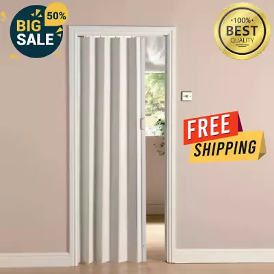 Folding Bi Fold Door White Oak Effect PVC Internal Concertina Door12mm 24hr Fast • £58.75