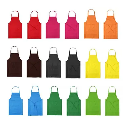 £3.99 • Buy Chefs Apron With Pockets, BBQ, Baking Catering Apron For Men Women Ladies Adult