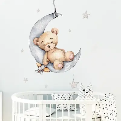 Baby Nursery Kids Bedroom Decor Teddy Bear Decal Wall Sticker  • £14.45