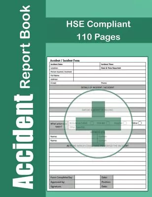 Accident Report Book: A4 - HSE Compliant Accident & Incident Log Book Paperback • £4.26