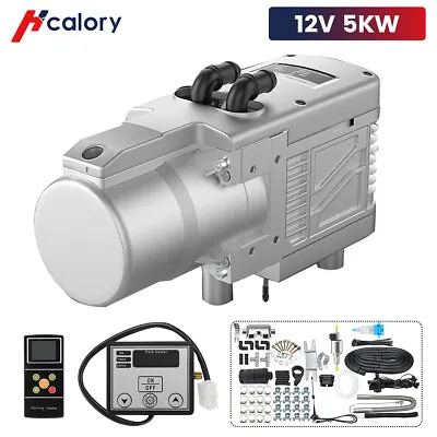 HCALORY 12V 5KW Car Water Heater Diesel/Gasoline+Remote Control LCD For Truck • $288.99