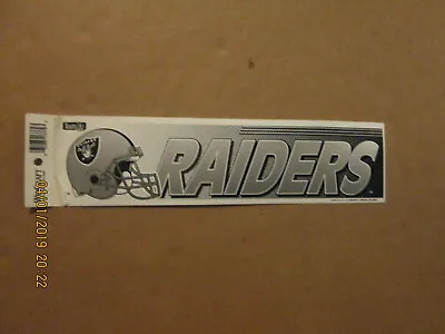 NFL Oakland Raiders Vintage Circa 1990's Team Logo Football Bumper Sticker • $15