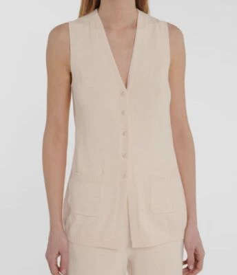 $60.97 • Buy $151 Staud Women's Ivory Jo Cotton Blend Sweater Vest Size Large