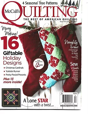 McCall's Quilting Magazine Nov/Dec2017 4 Seasonal Tree Patterns & More • $6.59
