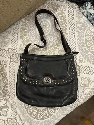 Brighton Black Leather Handbag Vintage • $30