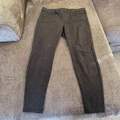 Liverpool Pants Womens 14/32 Gray Houndstooth Pointe Skinny High Rise Stretch • $16.79