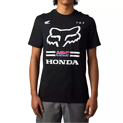 Fox Racing Men's X Honda II Premium Black Short Sleeve T Shirt Clothing Appar • £36.79