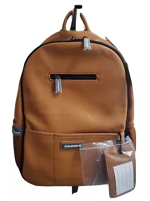 Childhome Belium Nursery Back Pack. Tan PU Leatherlook. Backpack. Diaper Dad Mom • $69