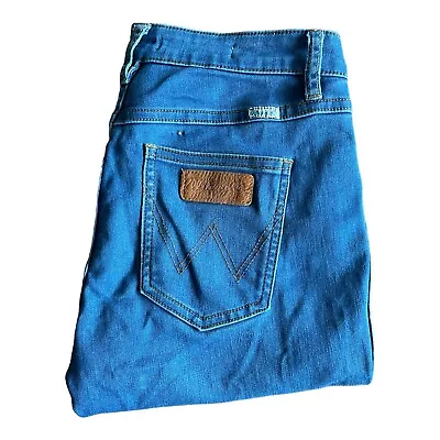 Wrangler Jeans Womens 11 W28 L28 Hi Pins Skinny Denim Zip Fly Distressed 🐙 • $24.99