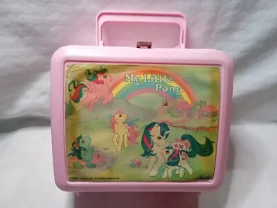 Vintage 1986  My Little Pony  Rainbow Lunch Box Lunchbox / Thermos Missing  • $8.99