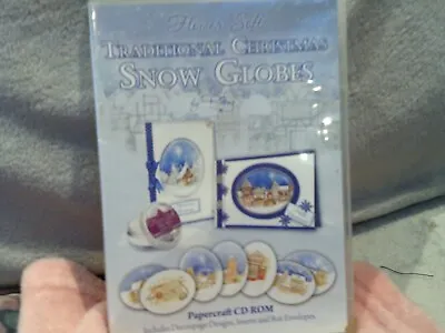 £2.50 • Buy FLOWER SOFT Traditional Christmas Snow Globes PAPERCRAFT CD ROM FOR CARDMAKING