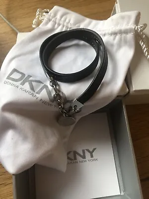 £25 • Buy Dkny Women's Ladies' Leather Wraparound Bracelet Used With Box And Pouch