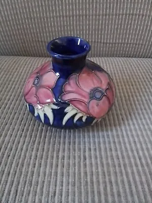 Moorcroft Pottery Cobalt Blue Anemone Vase - Excellent • $250