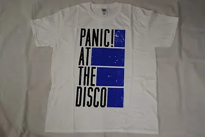 Panic At The Disco Blue Stripes Logo T Shirt New Official Band Group Rare • £9.99