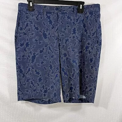 Nike Golf Shorts Mens 32 Blue Camo Modern Fit Dri-Fit Golf Performance Stretch • $22