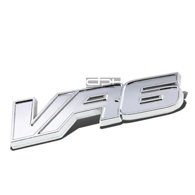 Fit VW Vr6 Golf/Gti/Jetta Metal Bumper Trunk Grill Emblem Decal Badge Chrome • $6.68