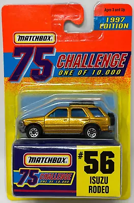 Matchbox 1996 - Isuzu Rodeo #56 - 75 Challenge Diecast New Unopened Gold 1:64 • $14.99