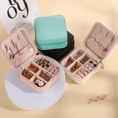 Mini Jewelry Storage Box Portable Home Travel Earrings Necklace Storage Case For • $4.99