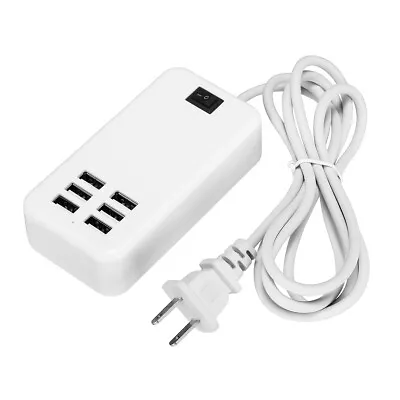 6 Port USB Hub Fast Wall Charger Station Multi-Function Desktop AC Power Adapter • $9.69