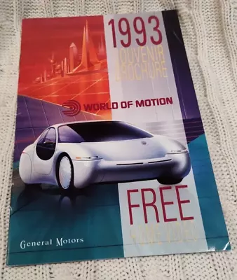 World Of Motion General Motors From Epcot Center In Disney World 1993 Program • $12.72