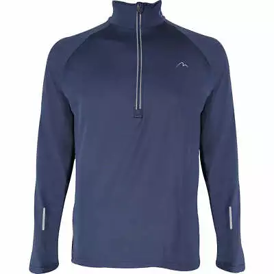 More Mile Mens Alaska Half Zip Long Sleeve Running Top - Navy • £17.90