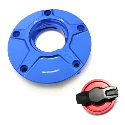 $64.14 • Buy Blue CNC FCR 1/4 Keyless Fuel Gas Cap For Yamaha XJR 1200 1300 SP All Year